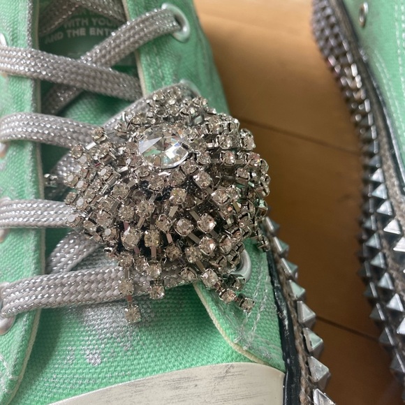 Free People Nan-Ku Couture Cruise Studded High Top Sneakers Size 38 / US 8 NEW - Picture 11 of 17